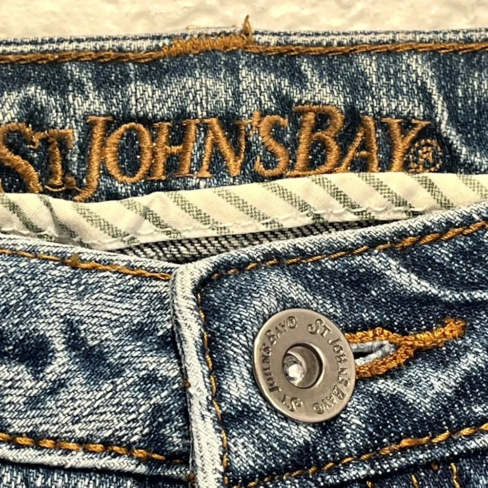 St‎ John's Bay Jeans Womens 10 Blue Denim Stretch Straight Leg Everyday Wear
